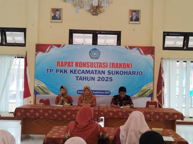 RAPAT KONSULTASI TP PKK KECAMATAN SUKOHARJO TAHUN 2025